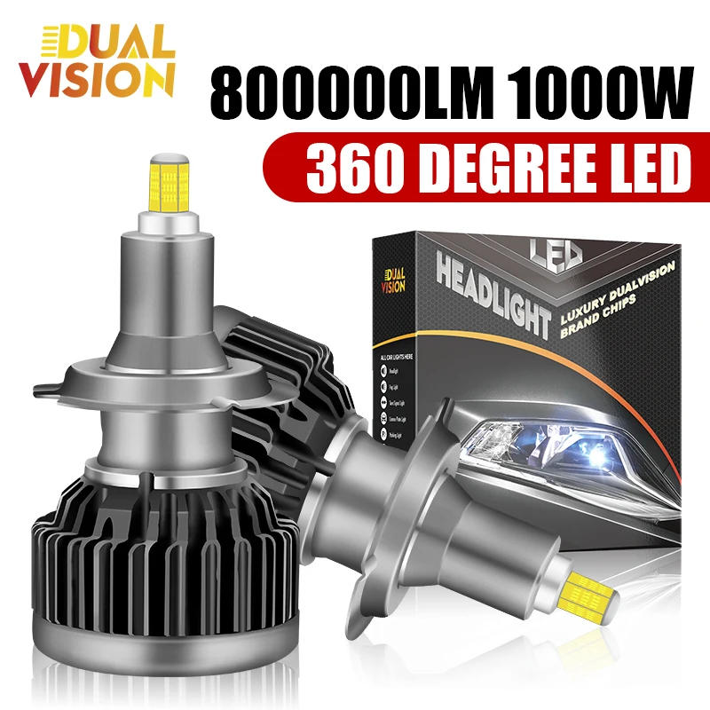

H7 Led Canbus 360 Мини-автомобильные фары Лампы H11 H8 H9 H1 HB3 9005 HB4 9006 Противотуманные фары Турбо-лампа для линз проектора Мини-лампа 12 В