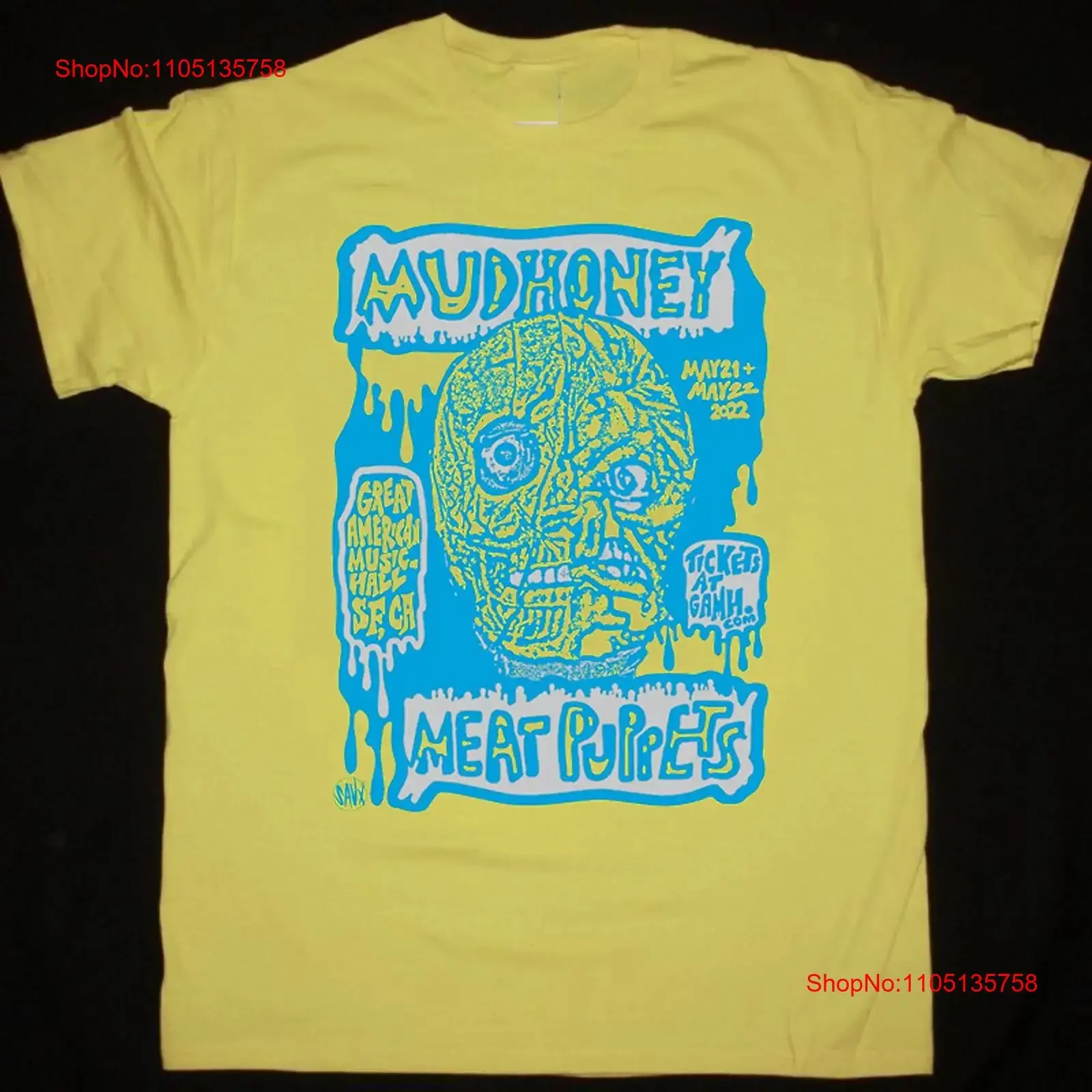 Mudhoney band On Tour With Meat Puppet T Shirt Full Size S 5XL SS388 vintage Washed Stretched Unisex designer clothes