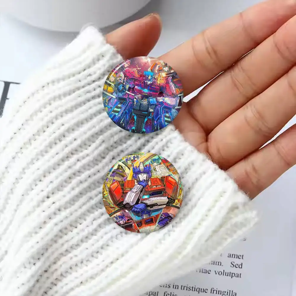 Anime Games Transformers Anime Photo Brooches Creative Round Badge Gifts Pins - view 4
