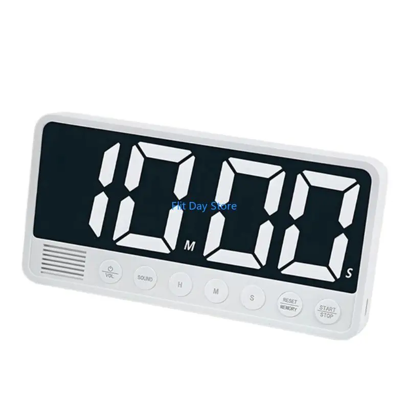 F92C Large LED Display Timer Count Up/Down Timer for Classroom Home Tabletop Timer Cooking Digital Timer Stopwatch
