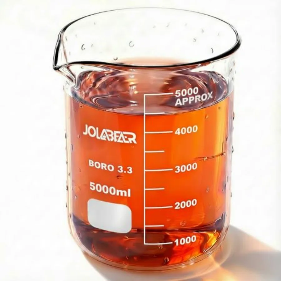 

Durable Glass Beakers 5L Laboratory Beaker with Printed Graduations 3.3 Borosilicate Low Form Design