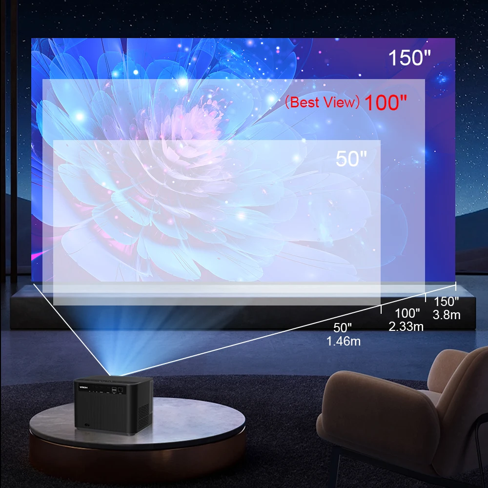 ThundeaL Full HD 1080P TDA5W Mini Tragbarer Bildprojektor Android WiFi 4K Video TDA5 Smart Home Theater Kino-Beamer – Detail 17