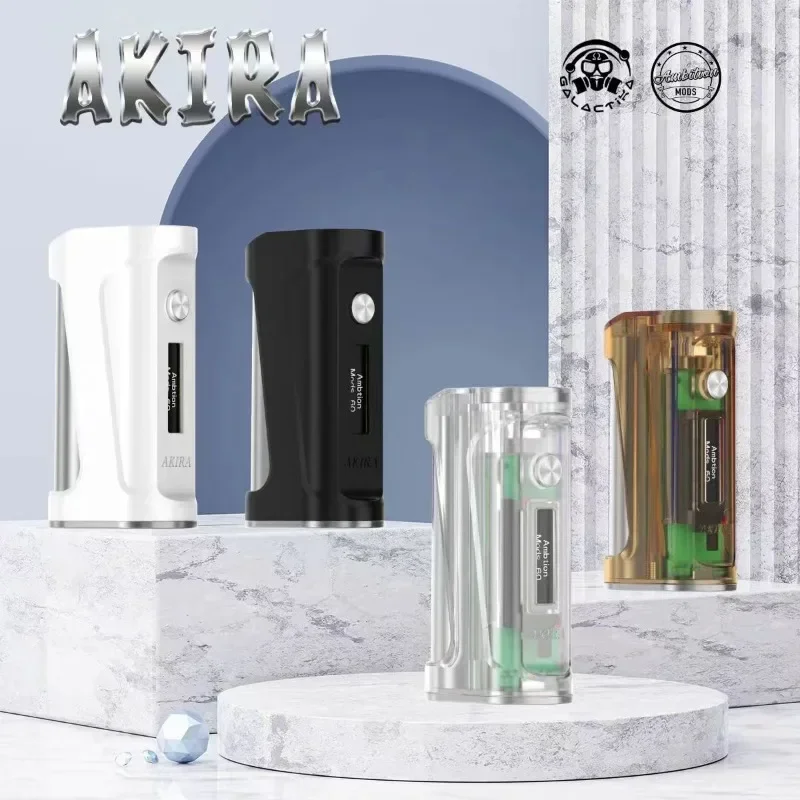 Oryginalny AKIRA 75W Ambition Box Mods i Galactika Mod 0.91 calowy ekran OLED przy użyciu jednej 18650 baterii do zbiornika RDA RTA RDTA