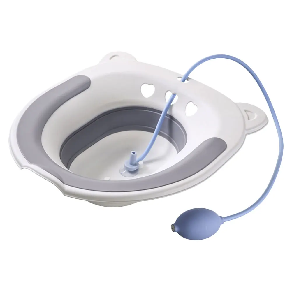 

Sitz Bath Basin Foldable Durable PP TPE Non Deformable High Temp Easy Clean Wall Hangable Saves Space Fits Toilets