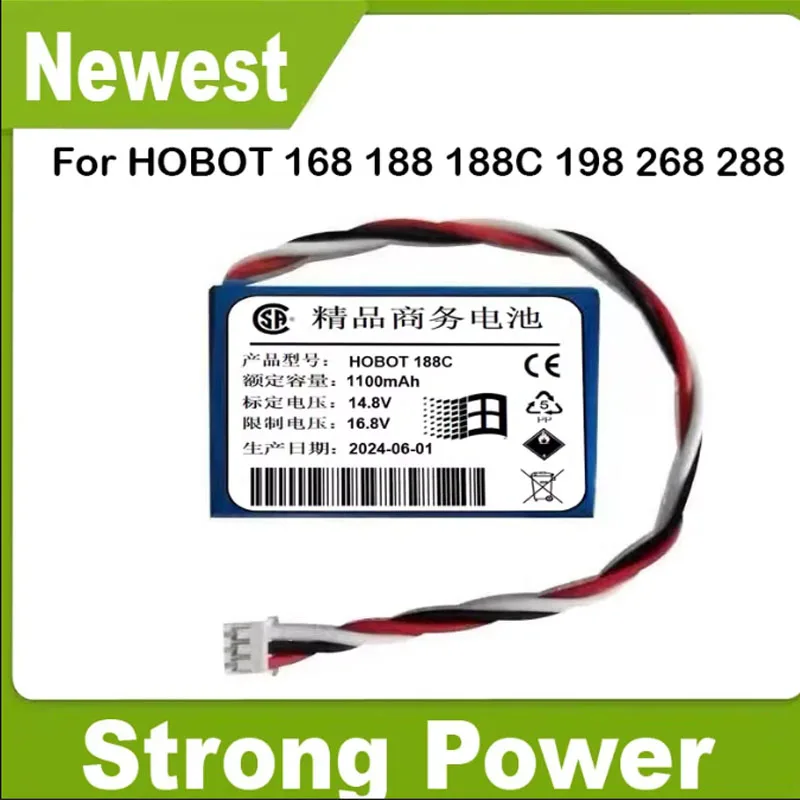 YDLBAT 1100mAh Window Cleaning Robot Battery for HOBOT 168 188 188C 198 268 288 298 358 368 388 G101 window cleaner