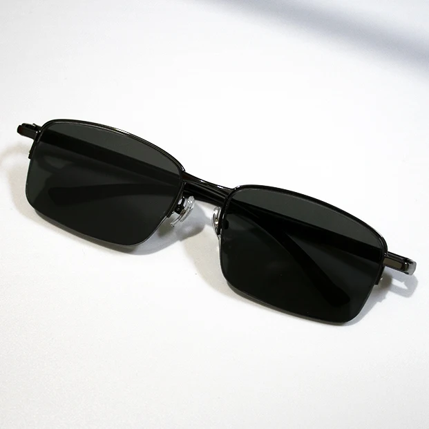 Shatar Neue Retro Mode Halb Rahmen Glas Sonnenbrille Mann Fahren Touring Sonnenschirm Sonnenbrille Für UV Schutz Metall Halb Rahmen – Detail 5