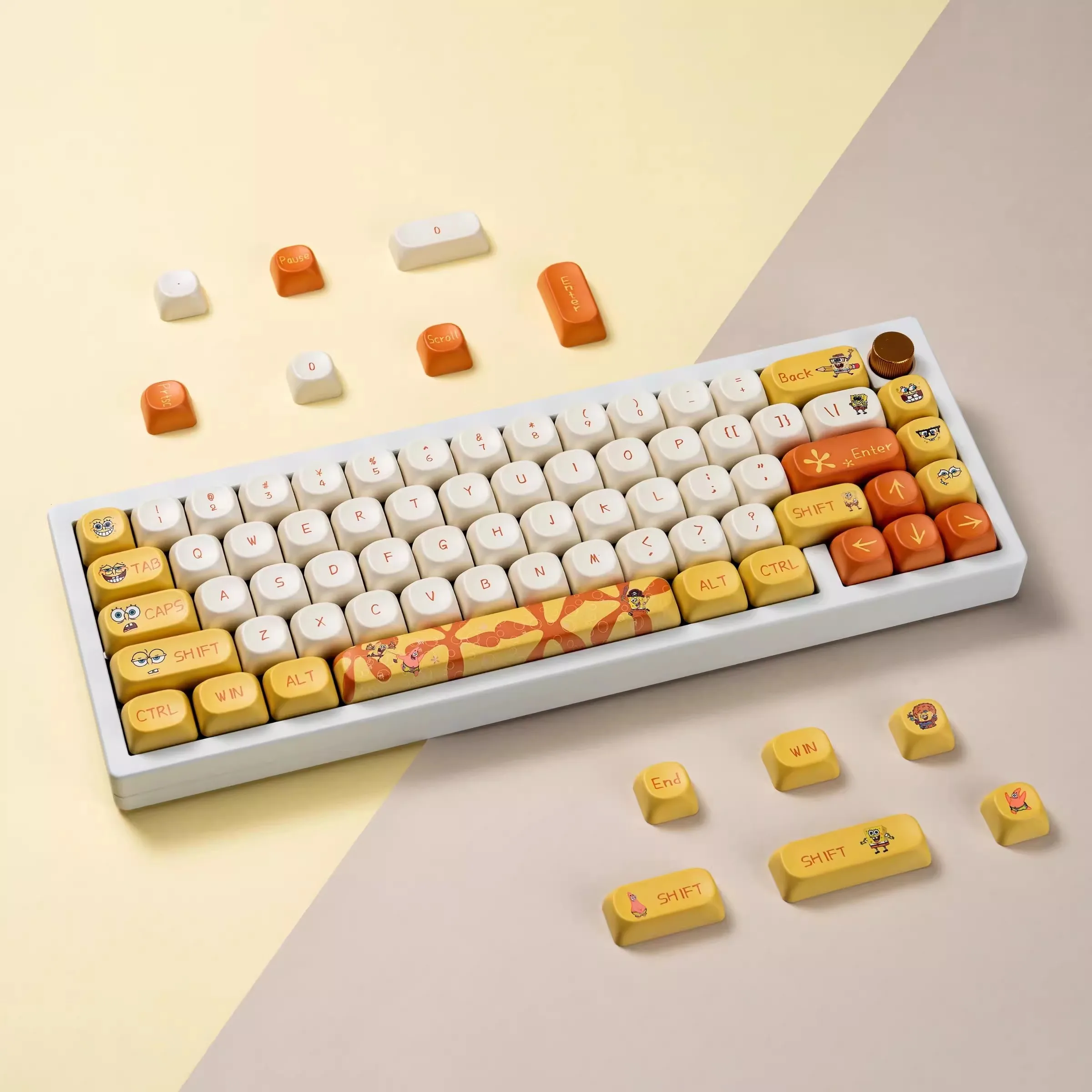 Payson-Capuchons de touches de clavier SBSP, PBT Dye Subbed, Anime Cartoon Cute Keycap, MX Switch, Clavier mécanique, Profil MOA, 117 prédire par ensemble