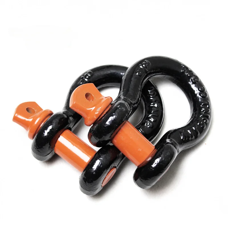 2pcs Trailer Hook Heavy Duty Galvanized Shackles D Ring Capacity for Vehicle Recovery Towing Car Tuning