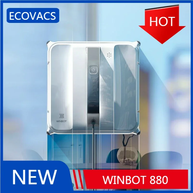 

2024 год, Ecovacs Winbot 880, полностью автоматический домашний Интеллектуальный электрический пылесос для окон, робот для мытья окон