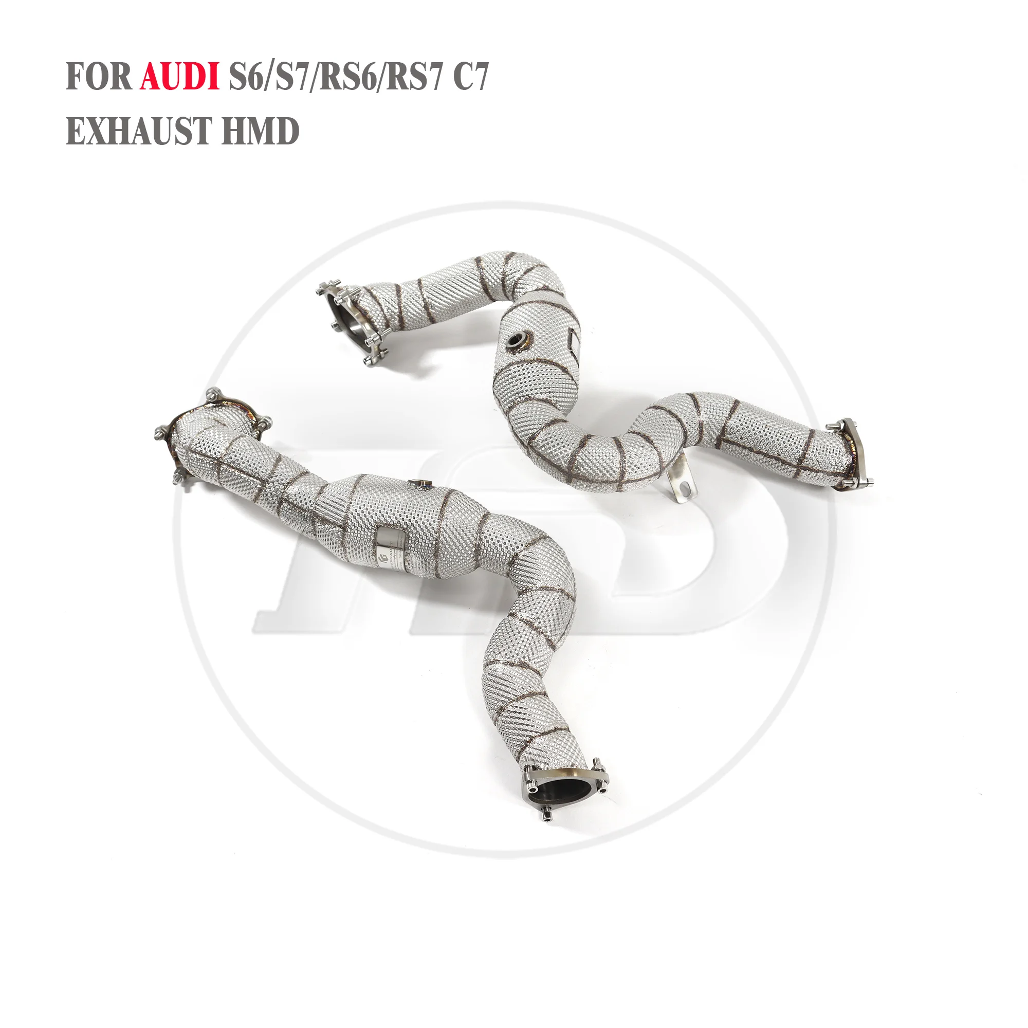 HMD Exhaust System High Flow Performance Downpipe for Audi S6 S7 RS6 RS7 C7 A8 S8 D4 4.0T 2013-2018