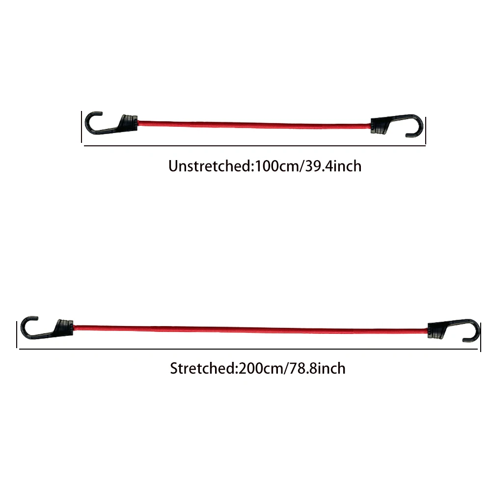 2/4Pcs Elastic Bungee Cords Bungee Straps Heavy Duty Bungee Ropes for Bike Tents Camping RVs Trunks Luggage Racks