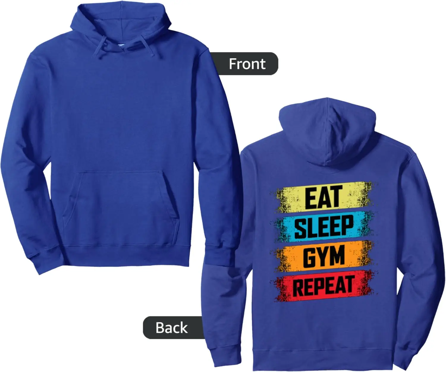 Eat Sleep Gym Repeat lucu bekerja keluar Gym lucu Pullover Hoodie Unisex musim gugur Streetwear atasan kaus disesuaikan