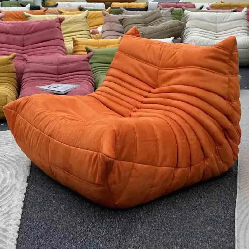 أريكة إسفنجية واحدة للجلوس بدون ذراع أريكة أرضية أريكة كسولة لغرفة المعيشة وغرفة النوم والشرفة كرسي الترفيه كرسي القراءة كرسي بجانب الحريق