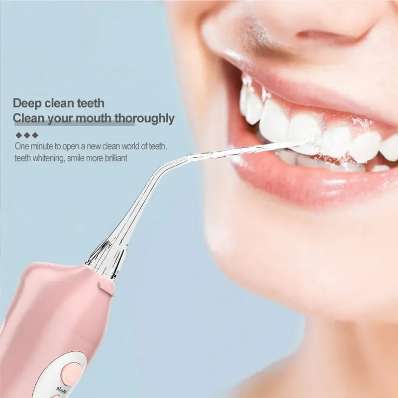 True Illusion Dental Water Jet Flosser Oral Irrigator USB Rechargeable IPX7 Proof Teeth Whitening Cleaning Dentistry Tool