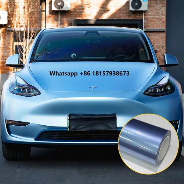 

Custom1.52*15M TPU Car Color White Film Car Wrapping Vinyl Self-Adhesive Glossy Auto Full Body Color Changing PPF Film