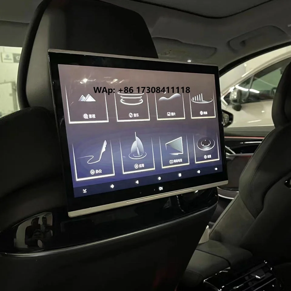 

Ultrathin Android 12 Car Rear Seat Entertainment System 13.3 " Screen Special for Q7 Q8 Work USB Wifi 1080P Phone Mirror