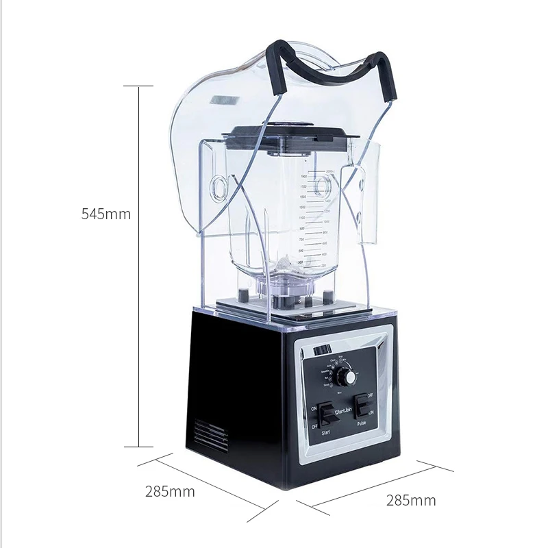 With Sound Cover Silent Sound Proof Cover Commercial Blender Electric Plastic Commercial Juicer Machine Pure Copper Motor 1500