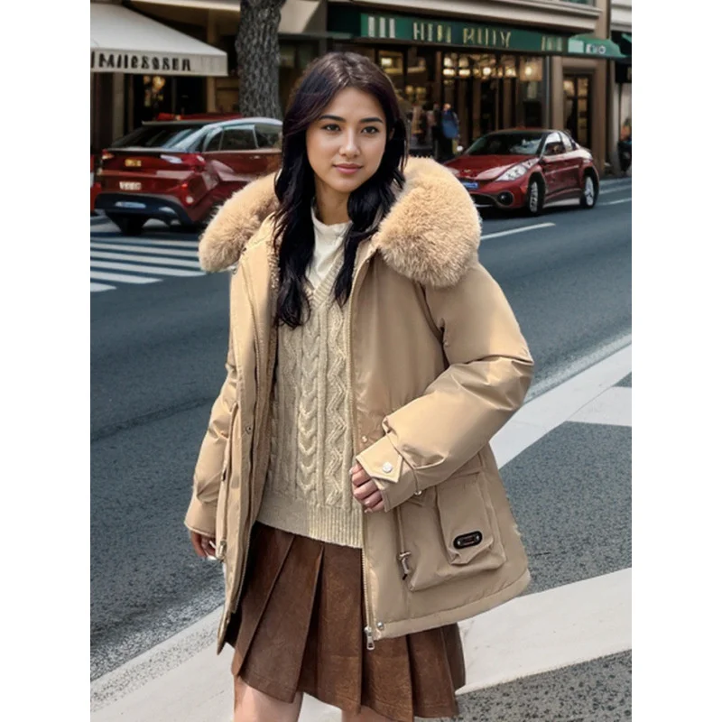 

Длинная зимняя куртка-парка женская, осенний пальто-миди, с милым уникальным леопардовым принтом, на молнии, с капюшоном, с поясом, теплая, хлопковая, вязаная