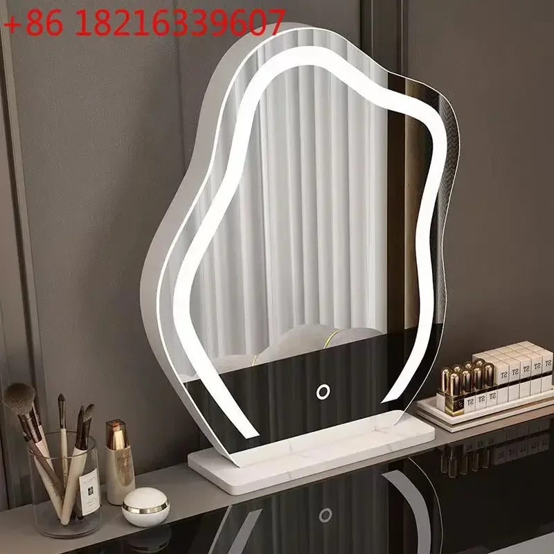 TAO TAO Cloud with lamp desktop beauty mirror ins wind vanity mirror smart mirror