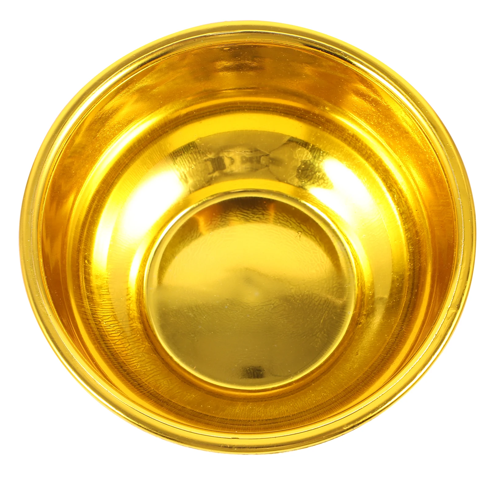 

Golden Vegetarian Bowl Large Temple Cup Wear Resistant Holy Buddha Plastic Offering Bowls Decorative Multi Function Cups