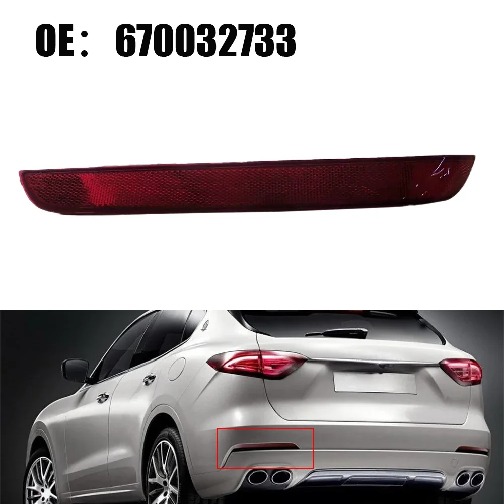 For Maserati Levante Reflective Fog Light Fog Light Red ABS Direct Installation Rear Bumper Easily Installation