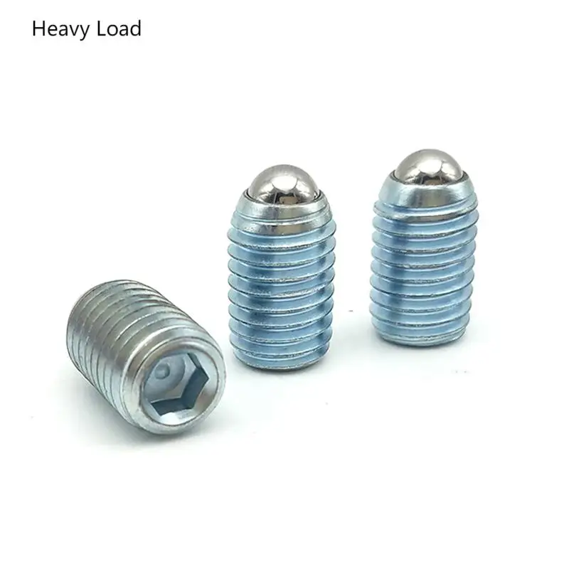 BPU3 M3-M20 Zinc Spring Plunger SCM435 Alloy Steel Screw Thread Hex Socket Ball Plunger