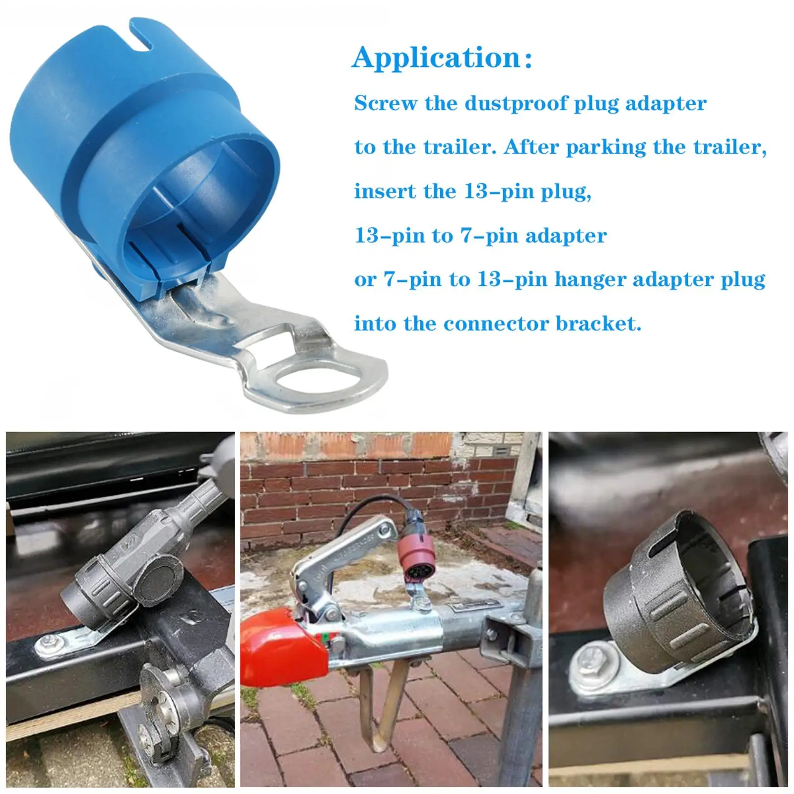 

Монтаж адаптера вилки прицепа, 7-контактный, 13-контактный, прочный аксессуар, простой в установке