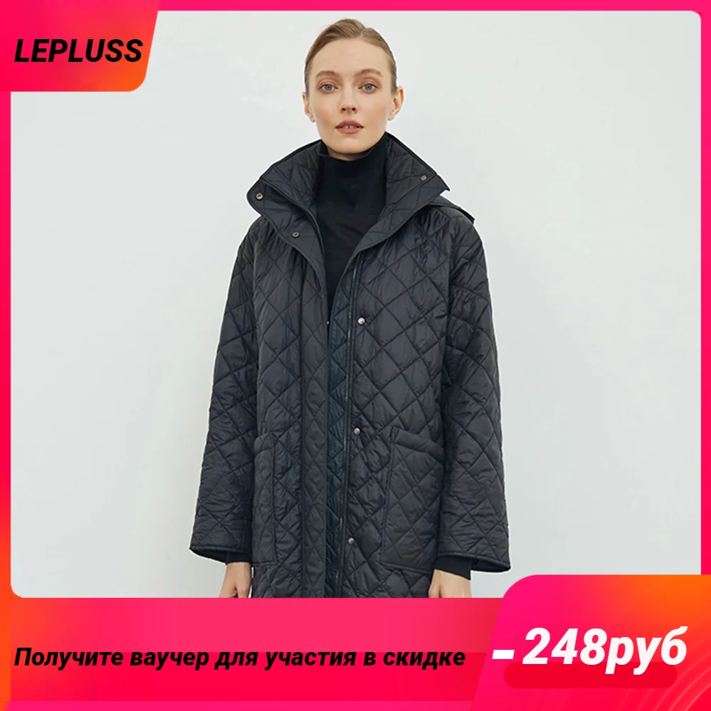 Mkyn new winter women jacket long warm jacket standing collar hooded waterproof windproof parkas