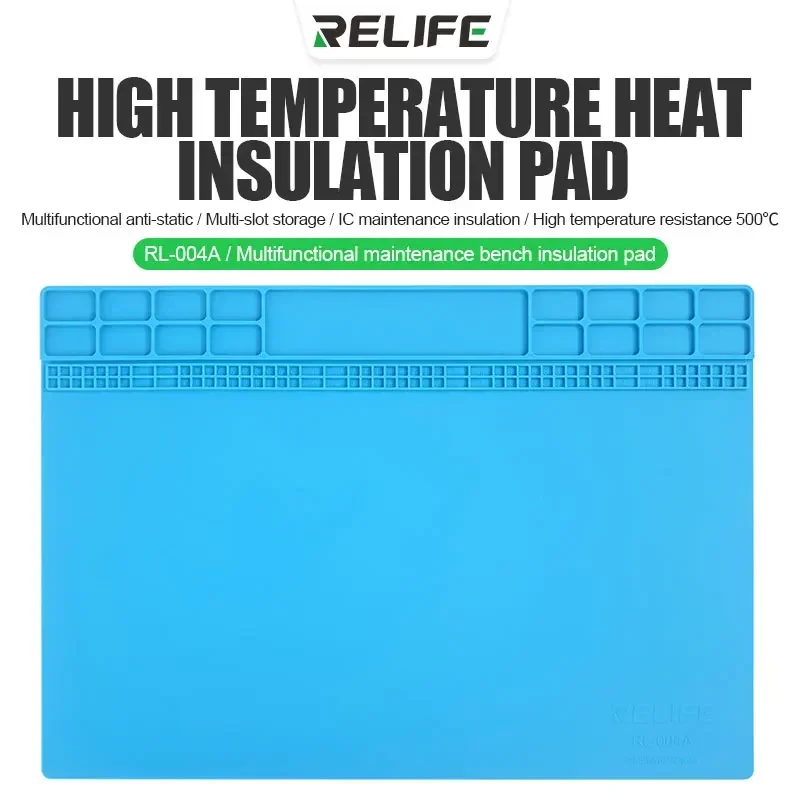 RELIFE RL-004A 355mmx250mm Heat Insulation Repair Pad Soldering Work Station Mat Silicon Welding Soldering Maintenance Platform