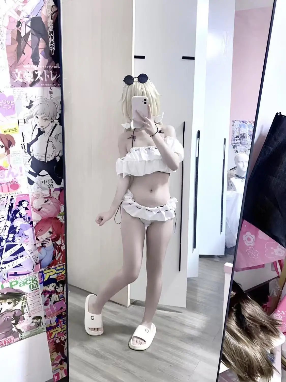 

Cosplay Blue Azusawa Hibimi Sexy Bikini & Sukumizu