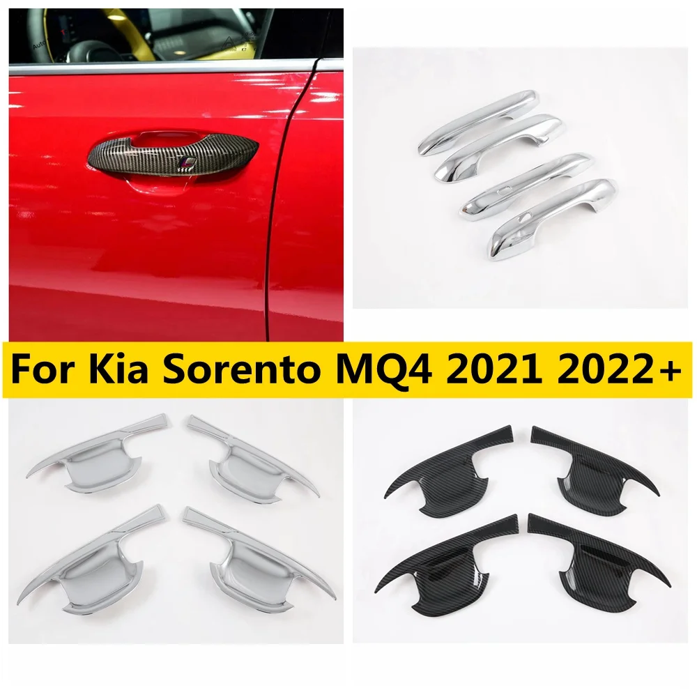 

Fit For Kia Sorento MQ4 2021 2022 2023 Outside Car Door Pull Doorknob Handle Hand-clasping Bowl Cover Trim Housing Accessories