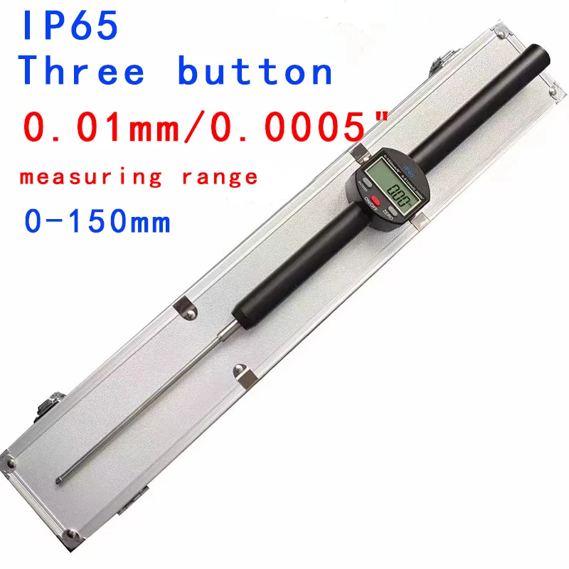 IP65 0-150mmWaterproof Dustproof Digital Indicator Electronic Micrometer Metric Inch Dial Indicator Gauge 1μm 0.00005IN