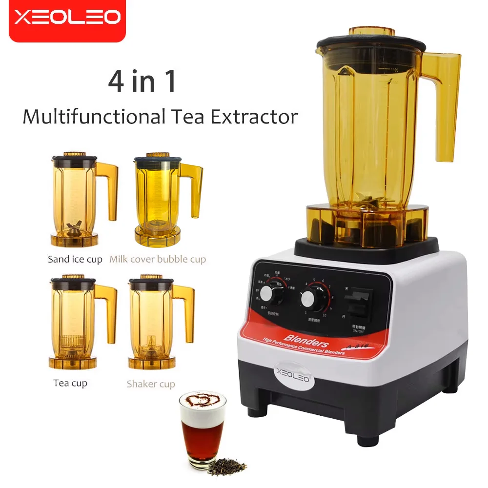 XEOLEO 4 in 1 Macchina per la produzione di tè Bubble Teapresso Macchina Multifunzione Frullatore per alimenti Frullato Maker Crema per birra