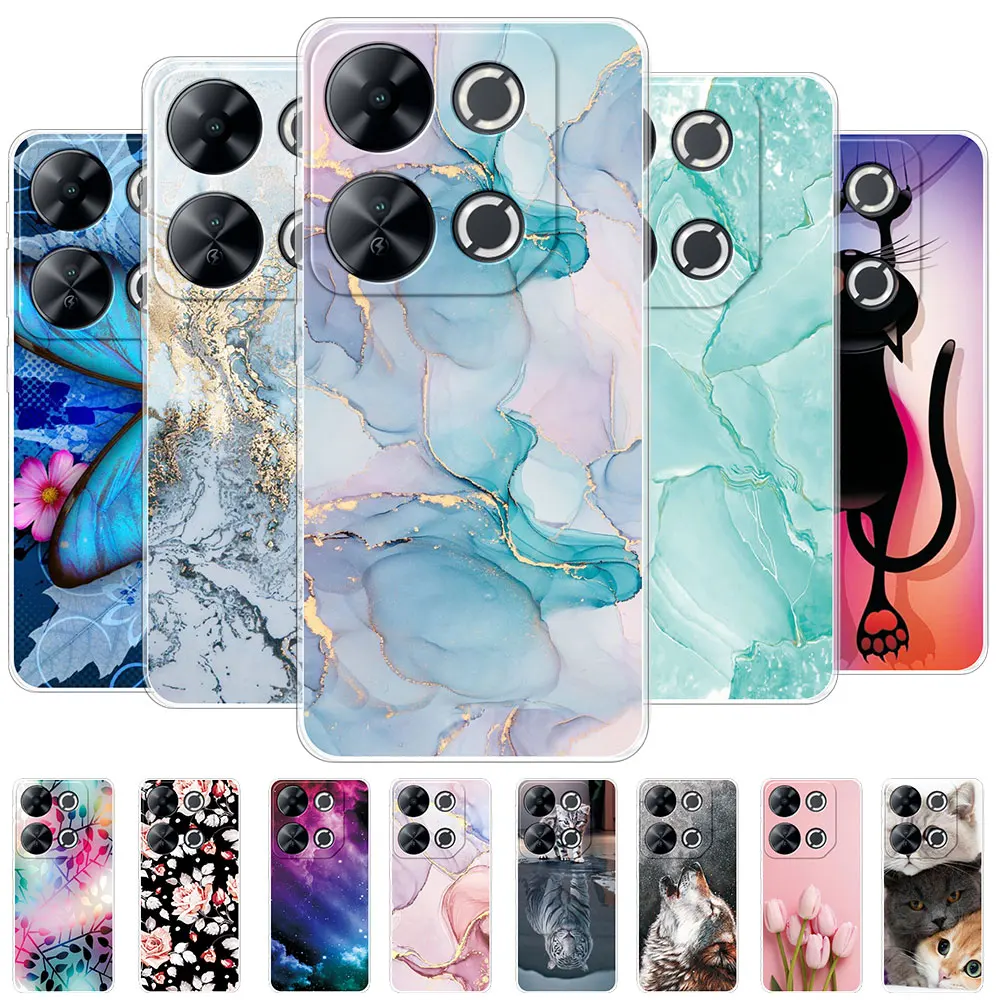 For Itel P65 P671L 2024 Case Clear Soft Silicone Protect Shockproof Coque Fashion Phone Case For ITEL P65 P 65 ITELP65 TPU Funda