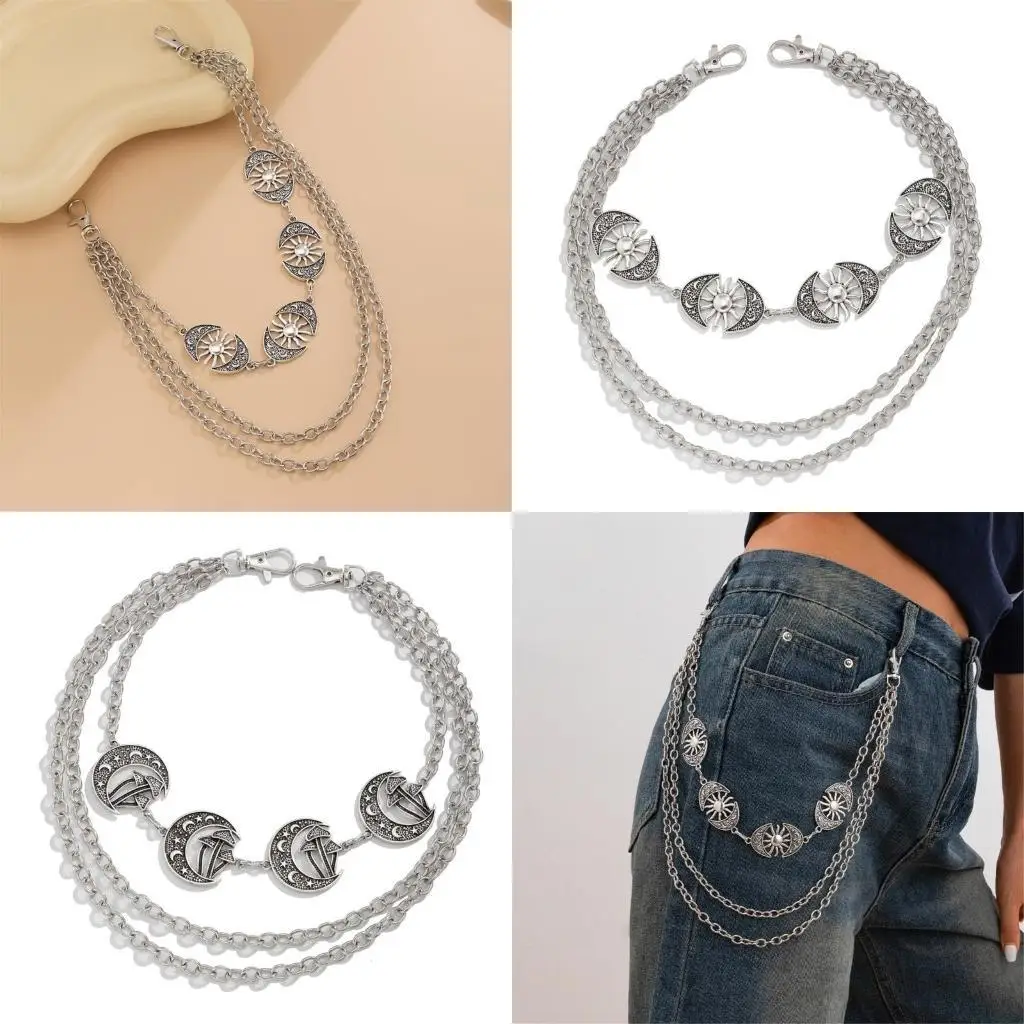 

39BB Simple Decoration Chain Belt Vintage Dresses String Waistband Female Waist Chain