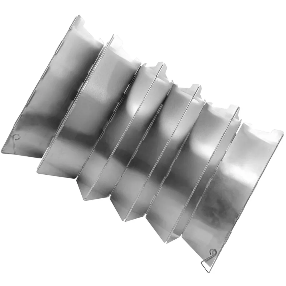 

16-секционный складной ветрозащитный экран из нержавеющей стали для уличной плиты, портативный ветрозащитный экран для кемпинга и барбекю, инструмент для защиты от ветра