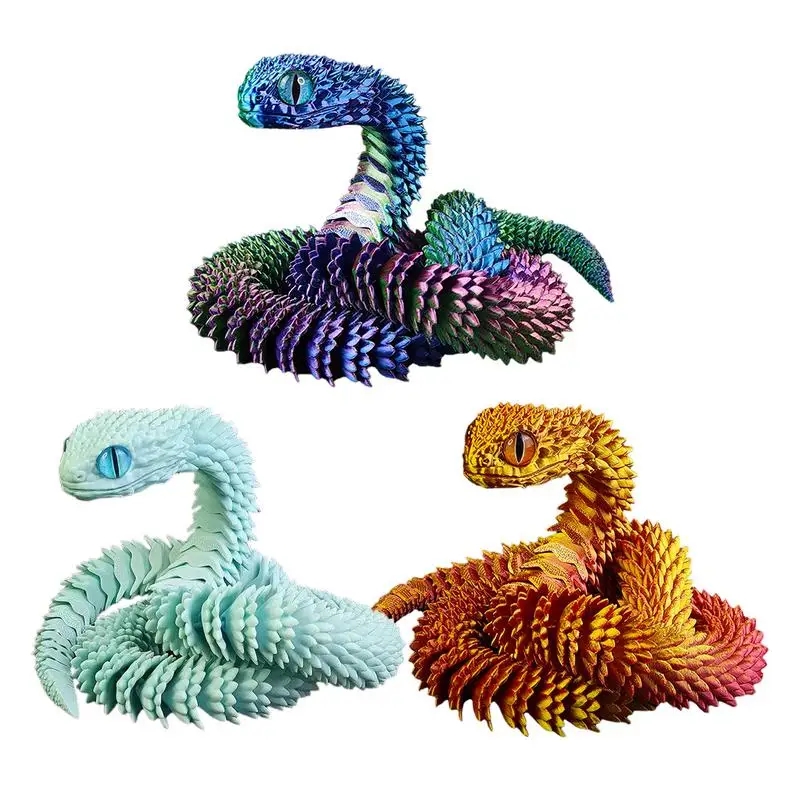 

Snake Statue 3D Printed Snake Table Decoration 30cm Animal Statue Funny Children's Gift Desktop Decorations for Home Office