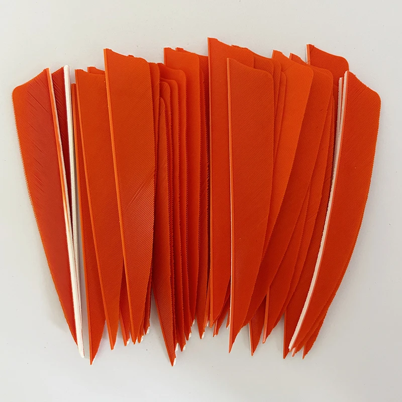 50Pcs/lot Arrow Vanes 4 Inch Turkey Feather Fletching Shield Cut For DIY Archery Arrow Fletches Accessories RW