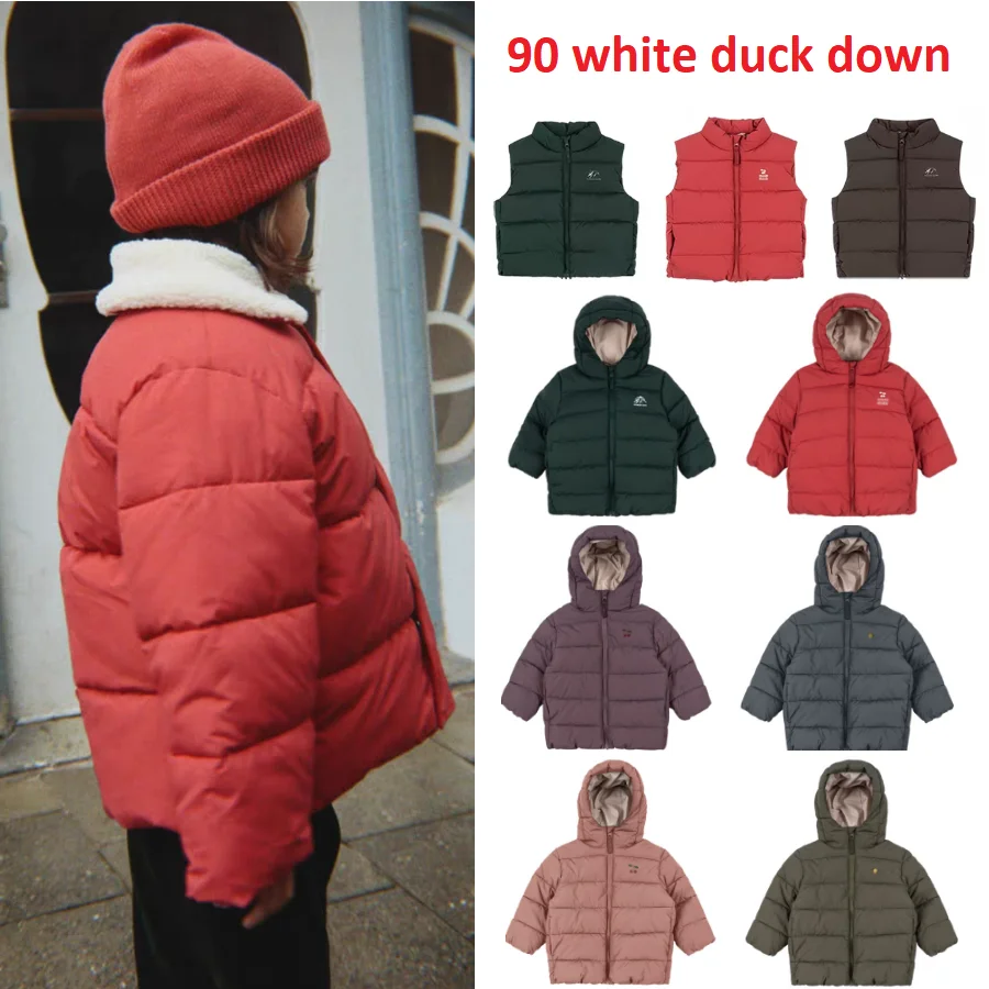 Children's Down Jacket 2026 Winter New Fashion Thickened Warm Men Boys and Girls White Duck down Jacket Waterproof Down Jacket