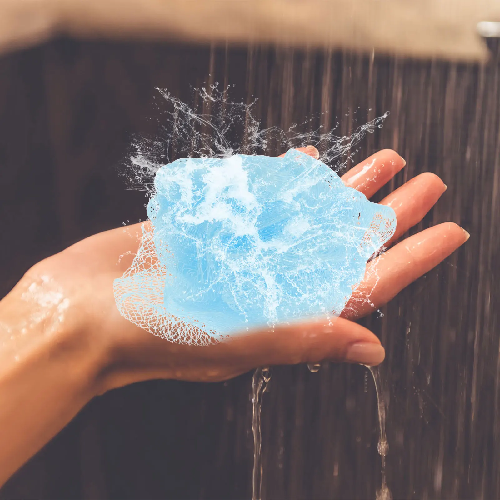 

8Pcs Colored Mesh Bath Ball Shower Exfoliating Skin Care with Hanging Rope Rich Lather Body Wash Soap Scrubber