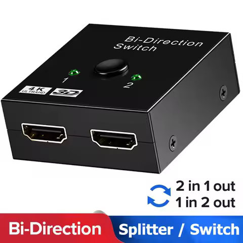 HDMI-Compatible Splitter 4K Switch KVM Bi-Direction 1x2/2x1 HDMI-compatible Switch 2 In1 Out for TV Box PS4/3 Switcher Adapter
