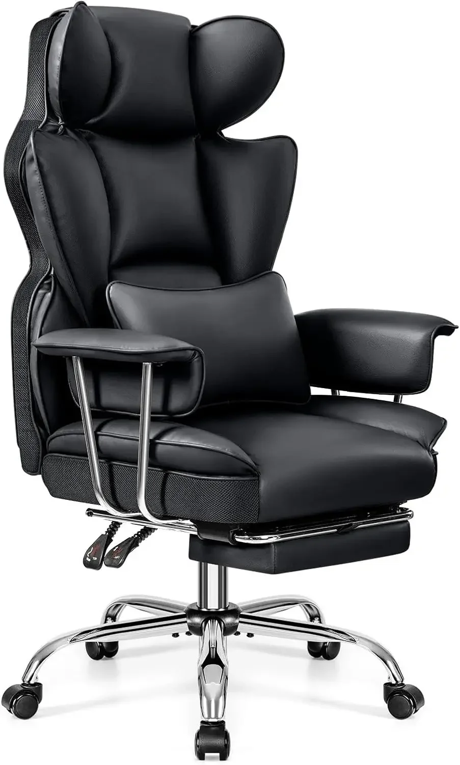 

Office Desk Chair, Big and Tall Executive Office Chair with Footrest, Leather Computer Chair, Ergonomic Reclining Chair High Bac