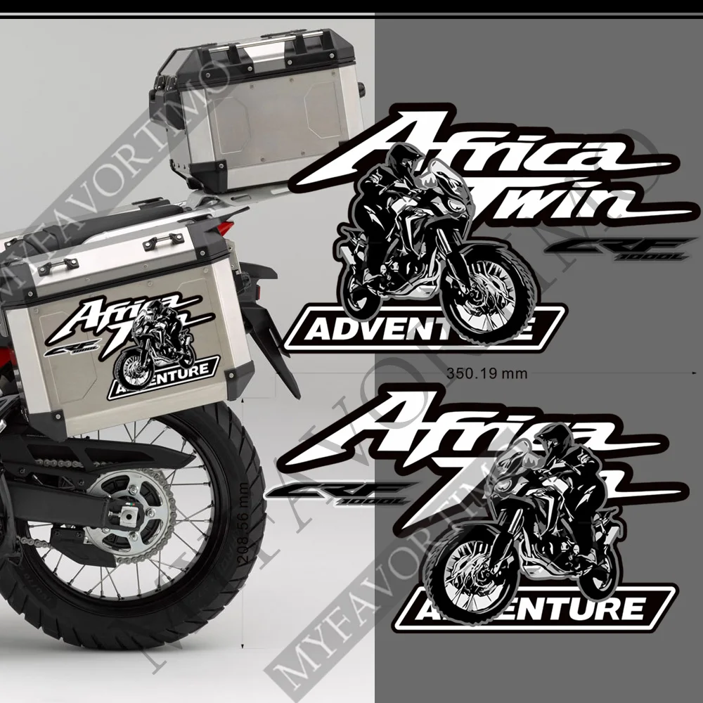 กล่องอลูมิเนียมชุดTrunkกรณีPanniersกระเป๋าเดินทางสติกเกอร์สําหรับHonda Africa Twin CRF1100L CRF 1100 AfricaTwin 2019 2020 2021 2022