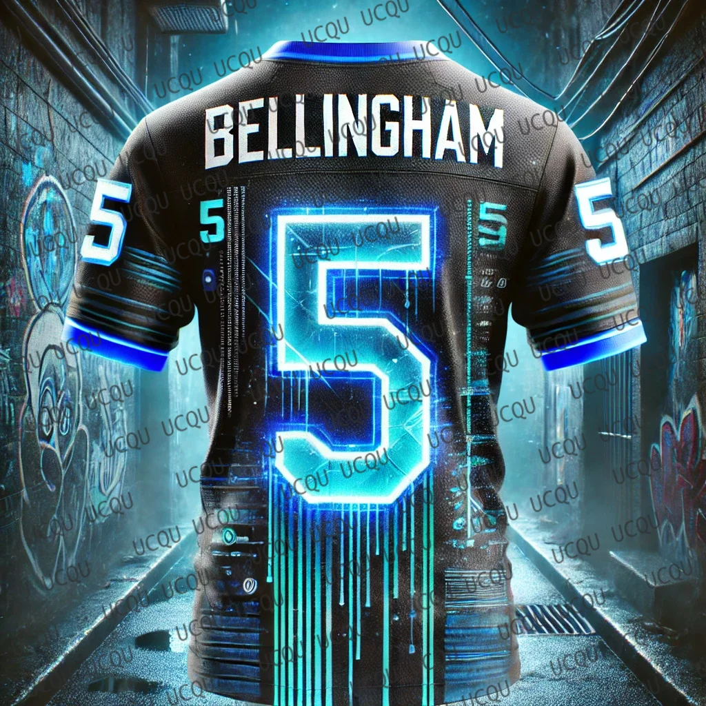 2025 الصيف الذهب الأسود Bellingham رقم 5 جيرسي CHATGPT تصميم كرة القدم جيرسي التدريب تنفس المتضخم س الرقبة كرة القدم تيز