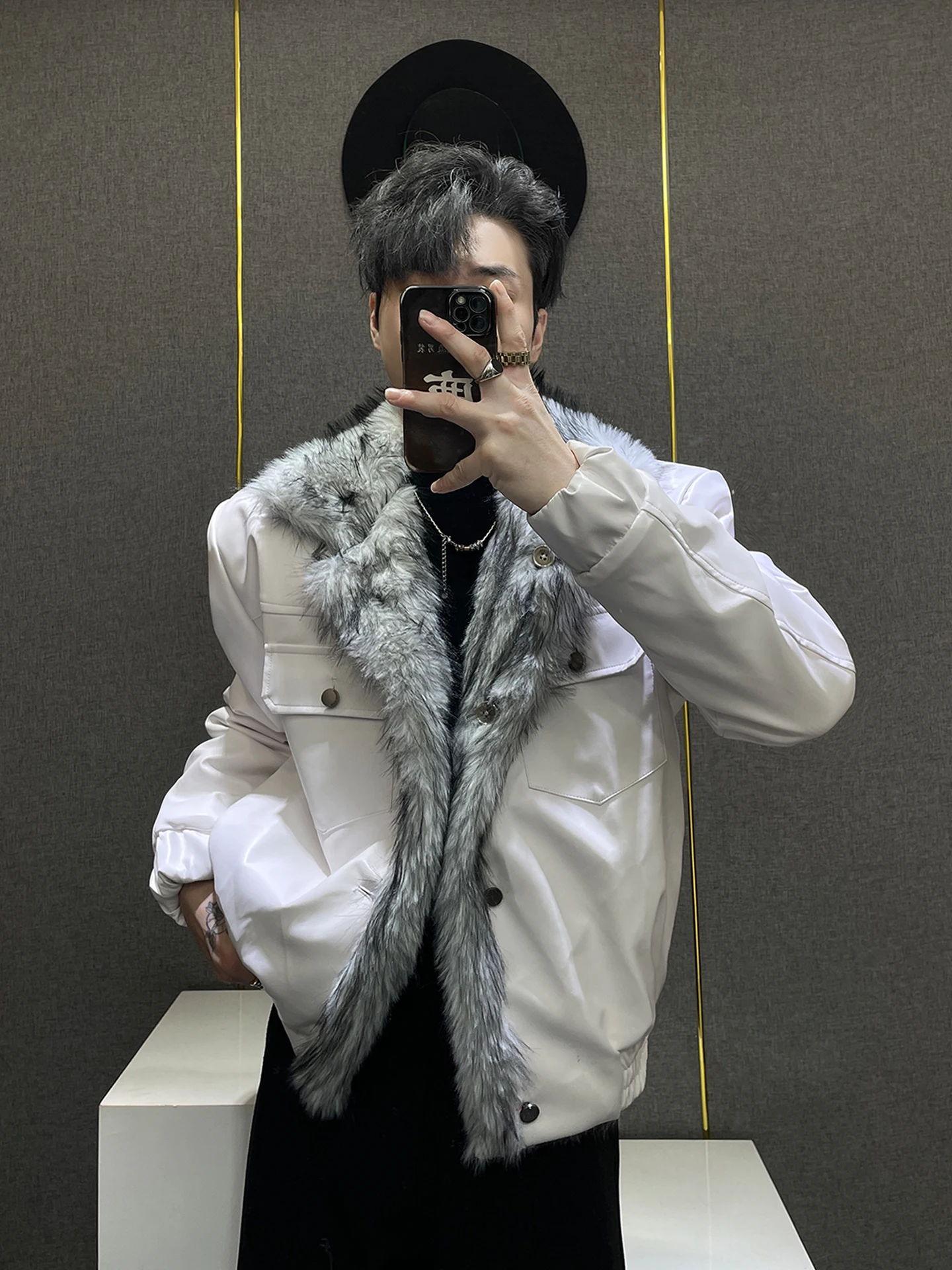 Men's 2025 Winter New Jackets Thickened Warm Faux Mink Fur Coats Male Long Sleeve Handsome Double-sided Wear Wear Chic Faux Fur