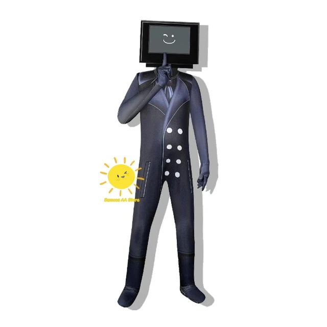 Skibidi Toilet Cosplay Costume TV Man Camera Man Costume Game Skibidi Dop Yes Yes Toilet Halloween Jumpsuit Party Costumes