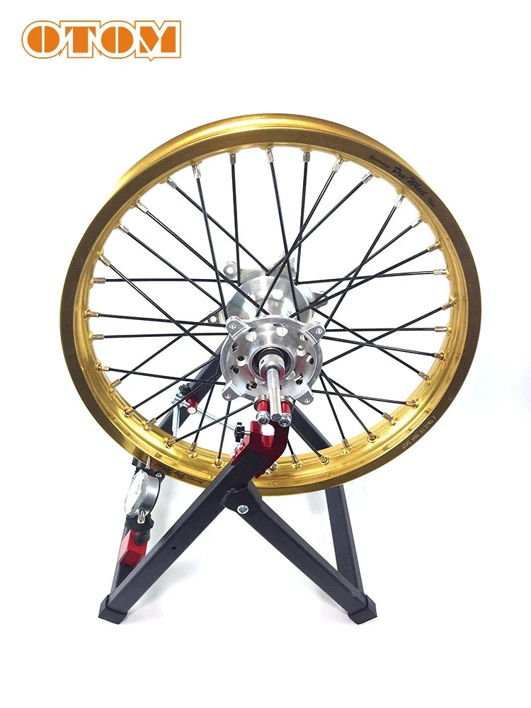 AliExpress OLOMM Motorcycle Wheel Balance Truing Stand Foldable Portable Adjustable Centering Cones Rim Tire Balance For Dirt Bike Universal Tool