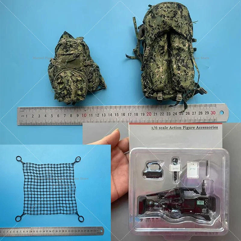 1/6 Scale Fishing Net Outdoor Tactical Pack Camera Components Male Accessory Model Fit For BJD 12-inch Action Figure Soldier