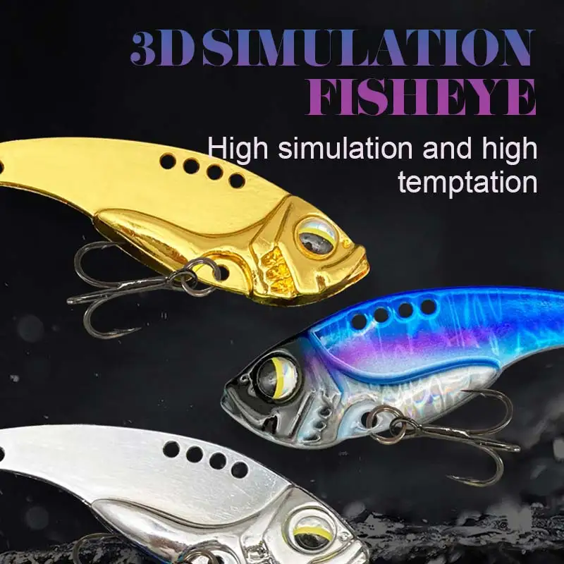 Metal Vib Blade Lure 5/7/10/15/20G Sinking Vibration Baits Vibe Swimbait for Bass Pike Fishing Blue Silver Pesca Lures