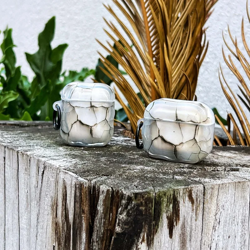 Funda para auriculares Apple con textura de tono tierra personalizada, Compatible con Appleairpods2/funda protectora minimalista PRO3/PRO